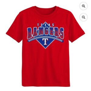 NEW Boy's Texas Rangers Red Short sleeve Shirt Med NWT
